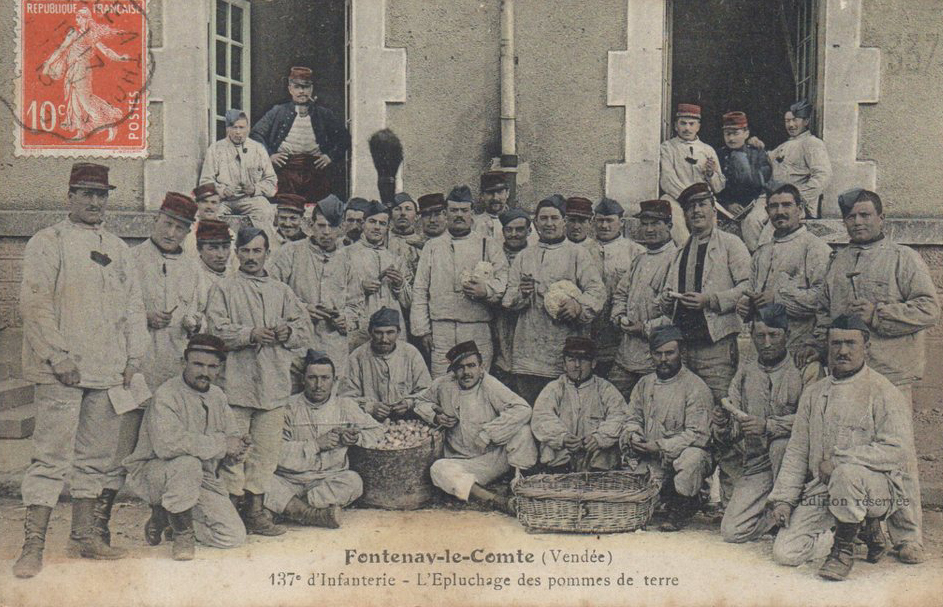 137e d'Infanterie - L'Epluchage des pommes de terre