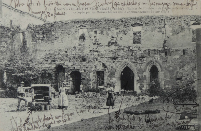 Ruines de l'intérieur de l'Abbaye de Trizay